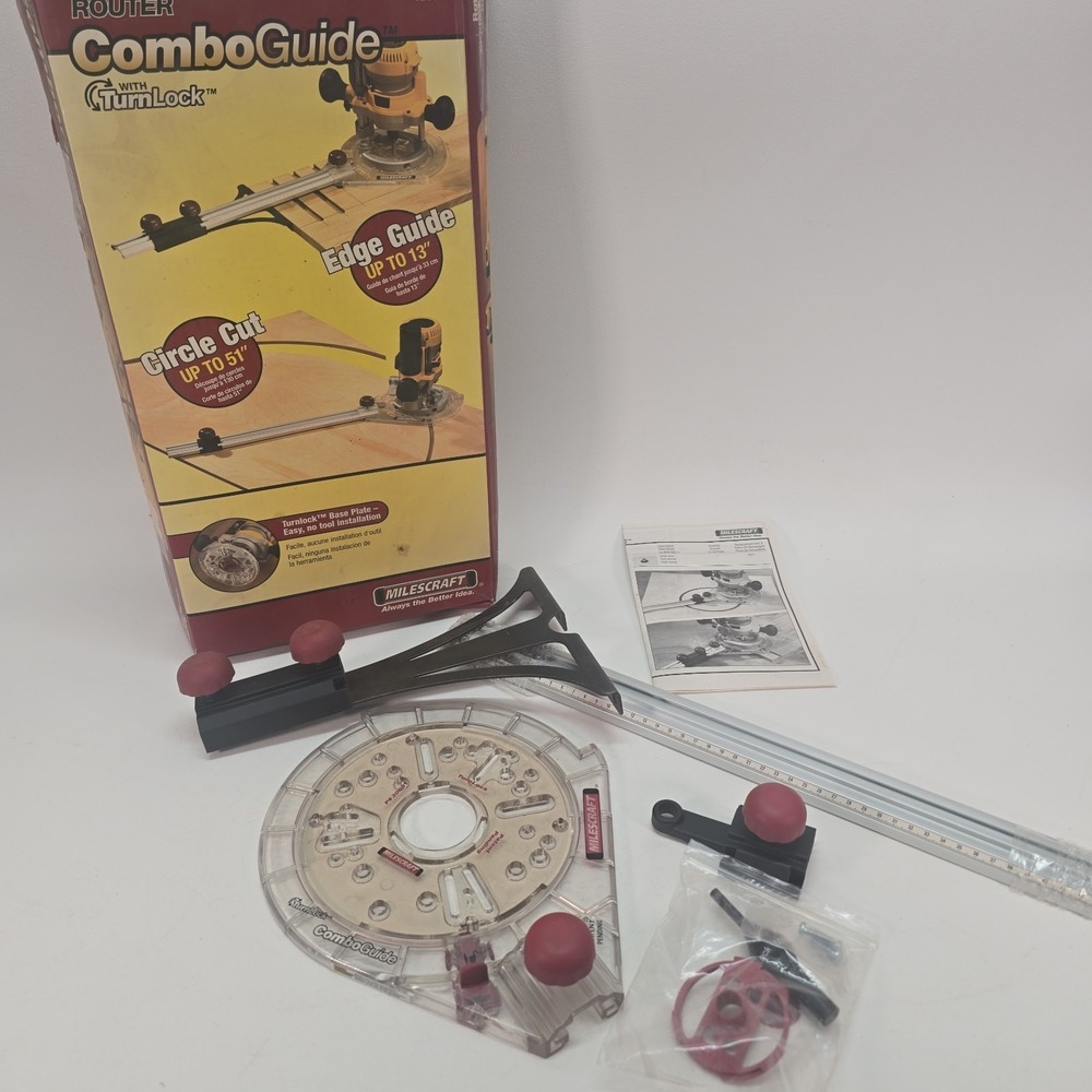 Milescraft 1203 Router ComboGuide Circle Cut To 51" & Edge Guide To 13"